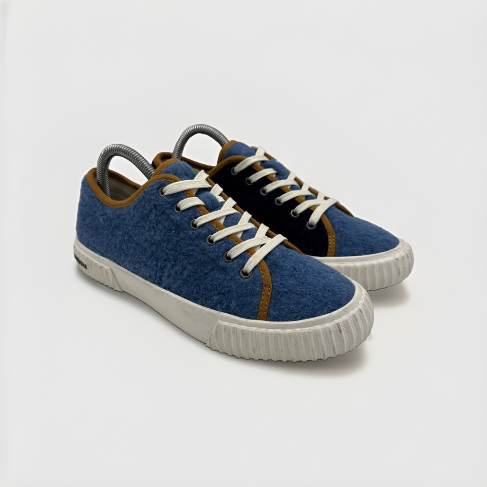 SeaVees Wheeler Sneakers Women's 8 Blue Fog Felted Wool Shoes